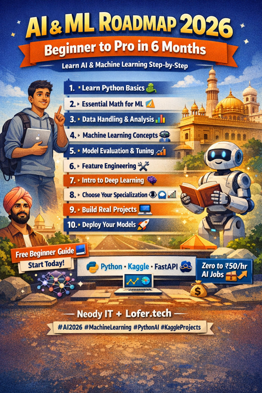 AI & ML Roadmap 2026: Beginner to Pro in 6 Months